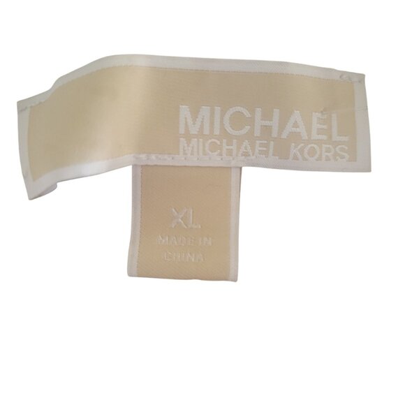 Michael Kors Striped Long-Sleeve Top With Crochet Details Womens‎ XL - Picture 6 of 7